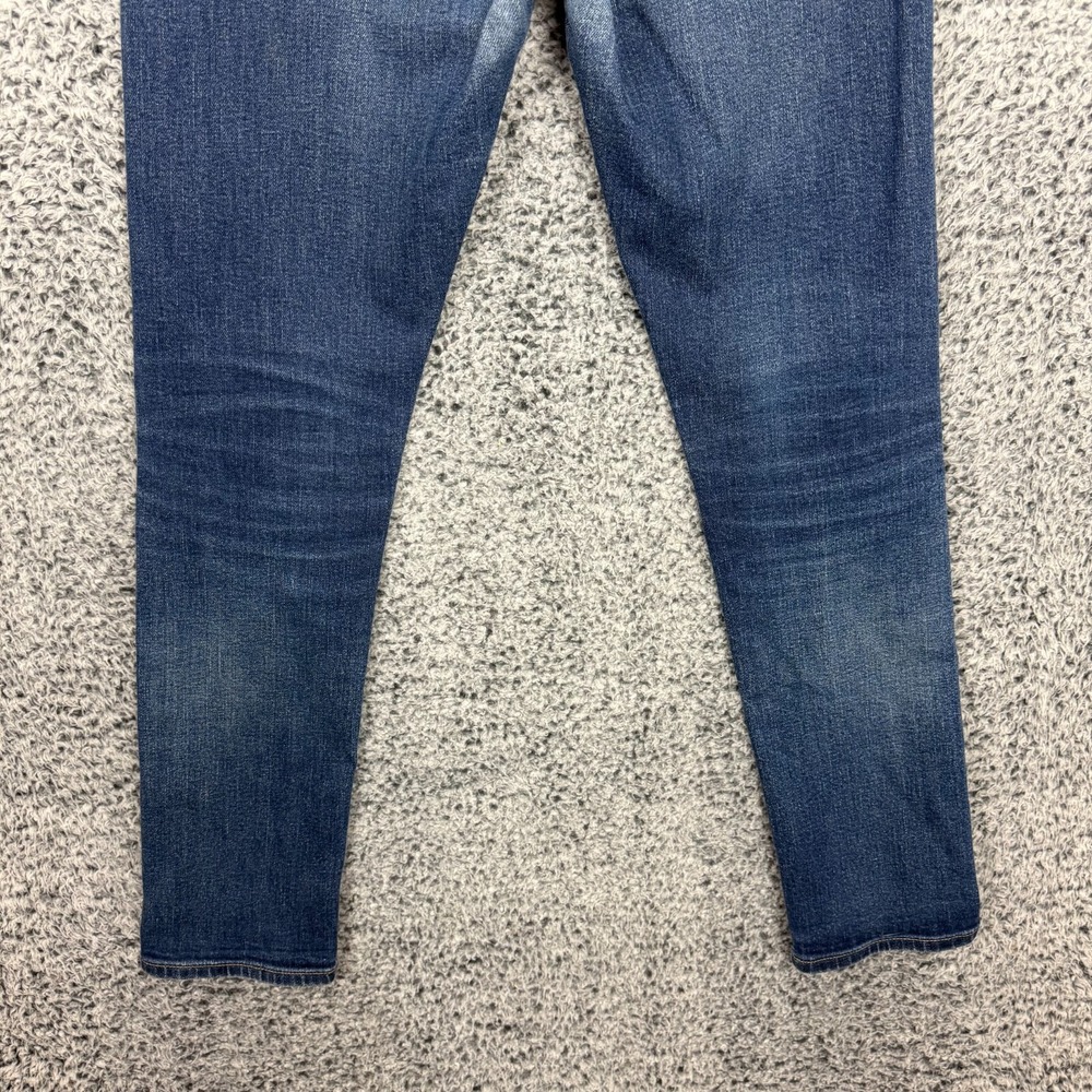 Uniqlo Selvedge Jeans Mens 31x32 Blue Dark Denim Slim Straight Faded Whiskers - Picture 14 of 15